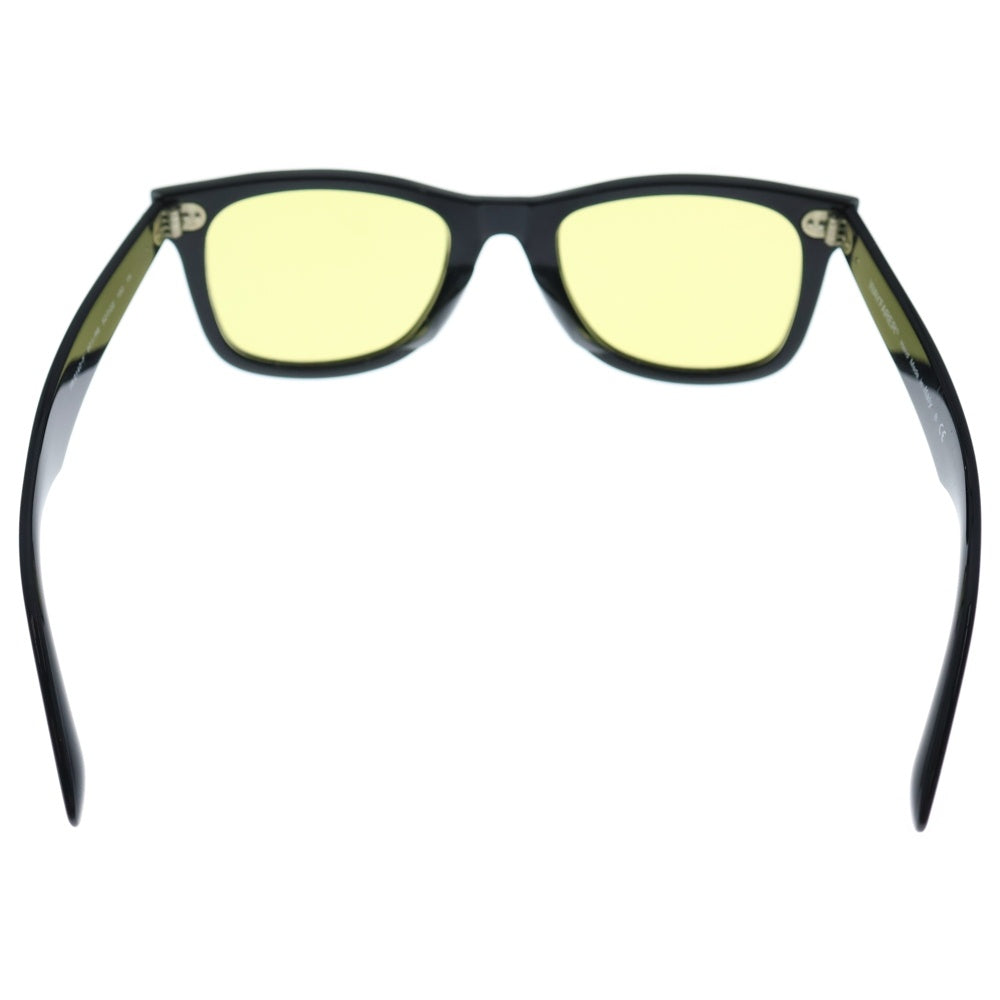 Ray Ban(レイバン) WAYFARER ウェイファーラー サイドロゴ ウェリントン フレーム サングラス 眼鏡 ブラック/イエロー RB2140‐F
