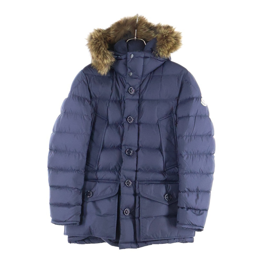 MONCLER(モンクレール) 18AW CLUNY GIBBOTTO クルーニー ファー フード ダウンジャケット フーディー ネイビー D20914138025 68352
