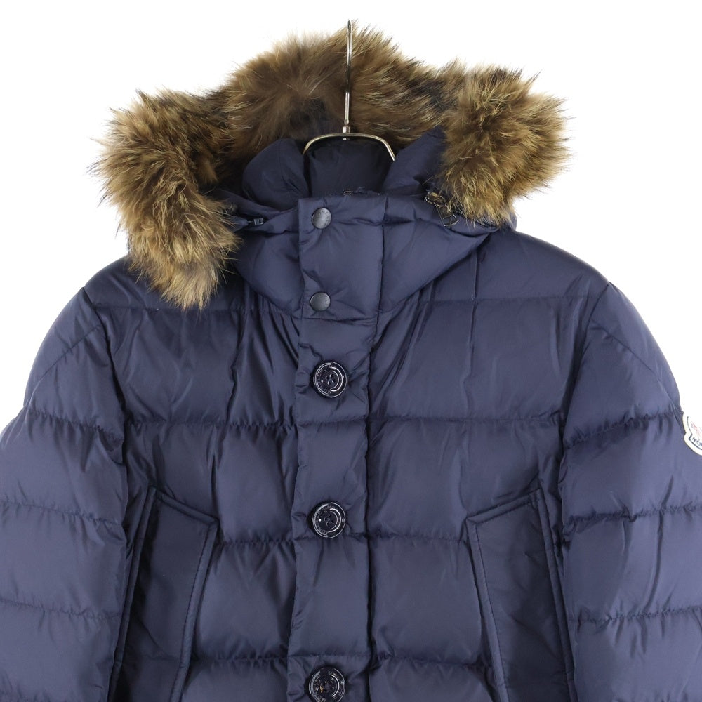 MONCLER(モンクレール) 18AW CLUNY GIBBOTTO クルーニー ファー フード ダウンジャケット フーディー ネイビー D20914138025 68352