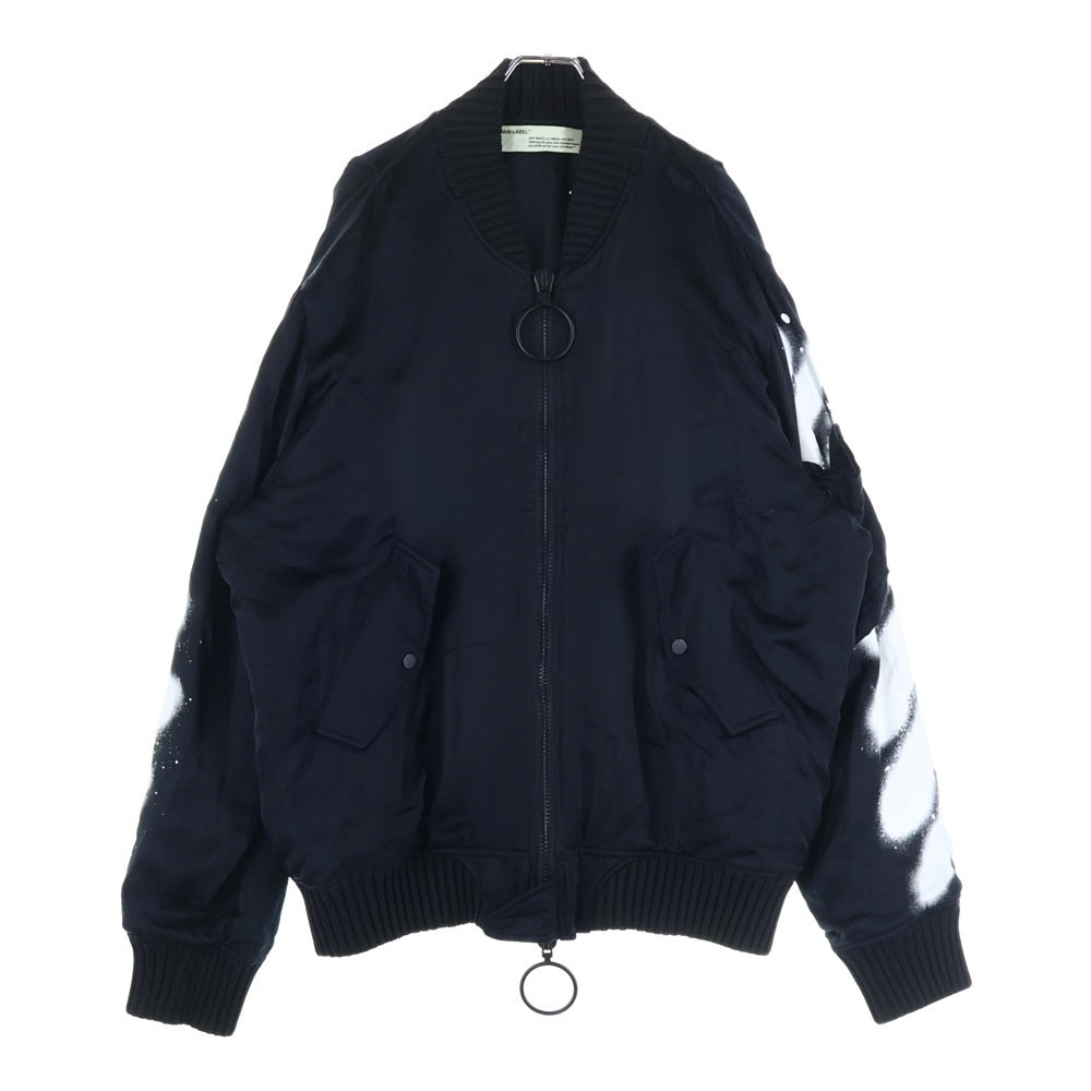 OFF-WHITE(オフホワイト) 17SS Diag Spray Bomber Jacket ダイアグ スプレー ボンバージャケット ブラック