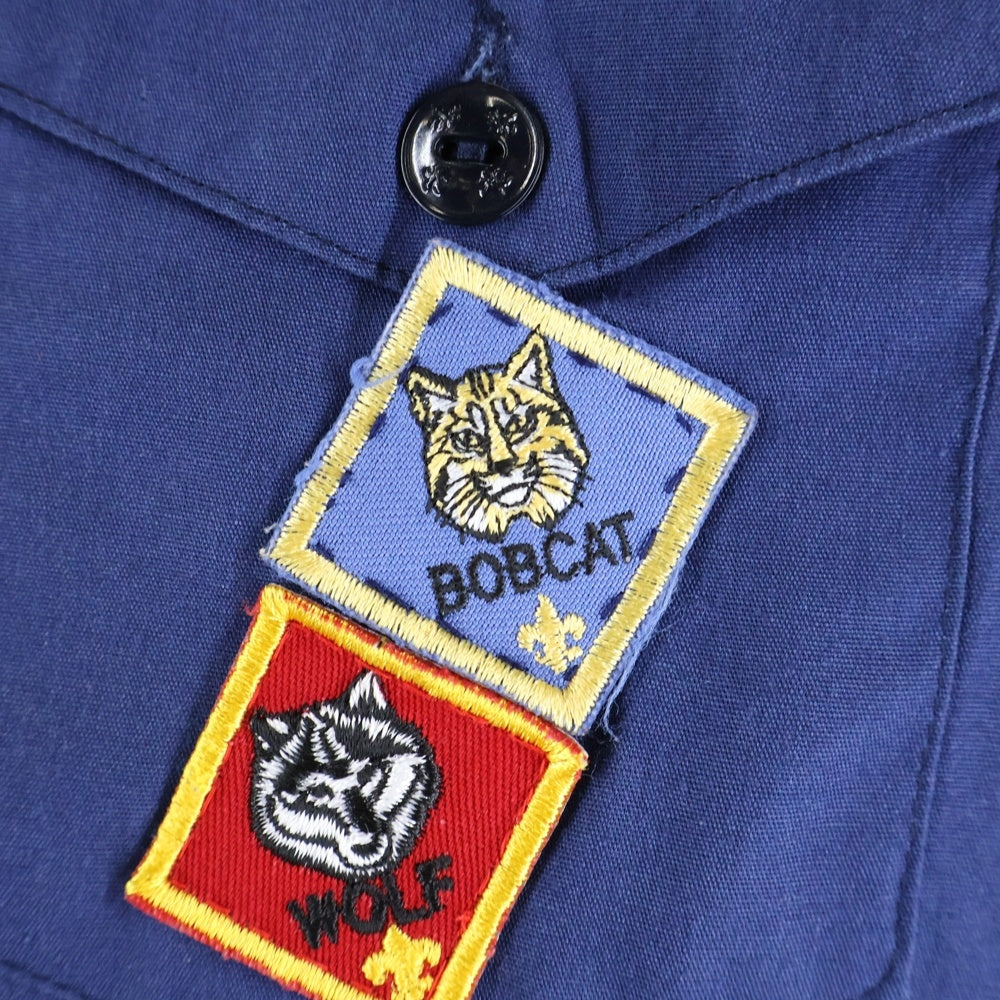 VINTAGE(ヴィンテージ) OFFICIAL YOUTJ SHIRT ボーイスカウト ワッペン 長袖シャツ ネイビー