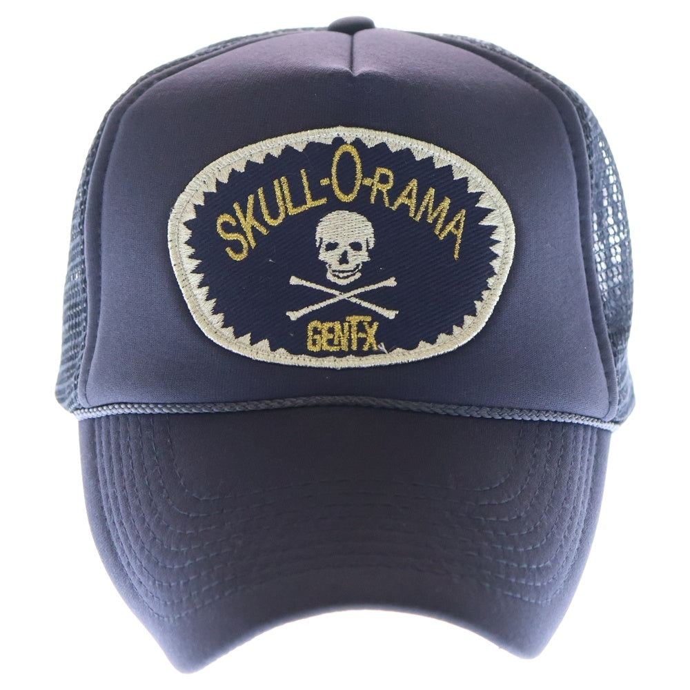 VINTAGE(ヴィンテージ) 80-90S OTTO GENT-X スカルエンブロイダリー メッシュキャップ 帽子 ネイビー