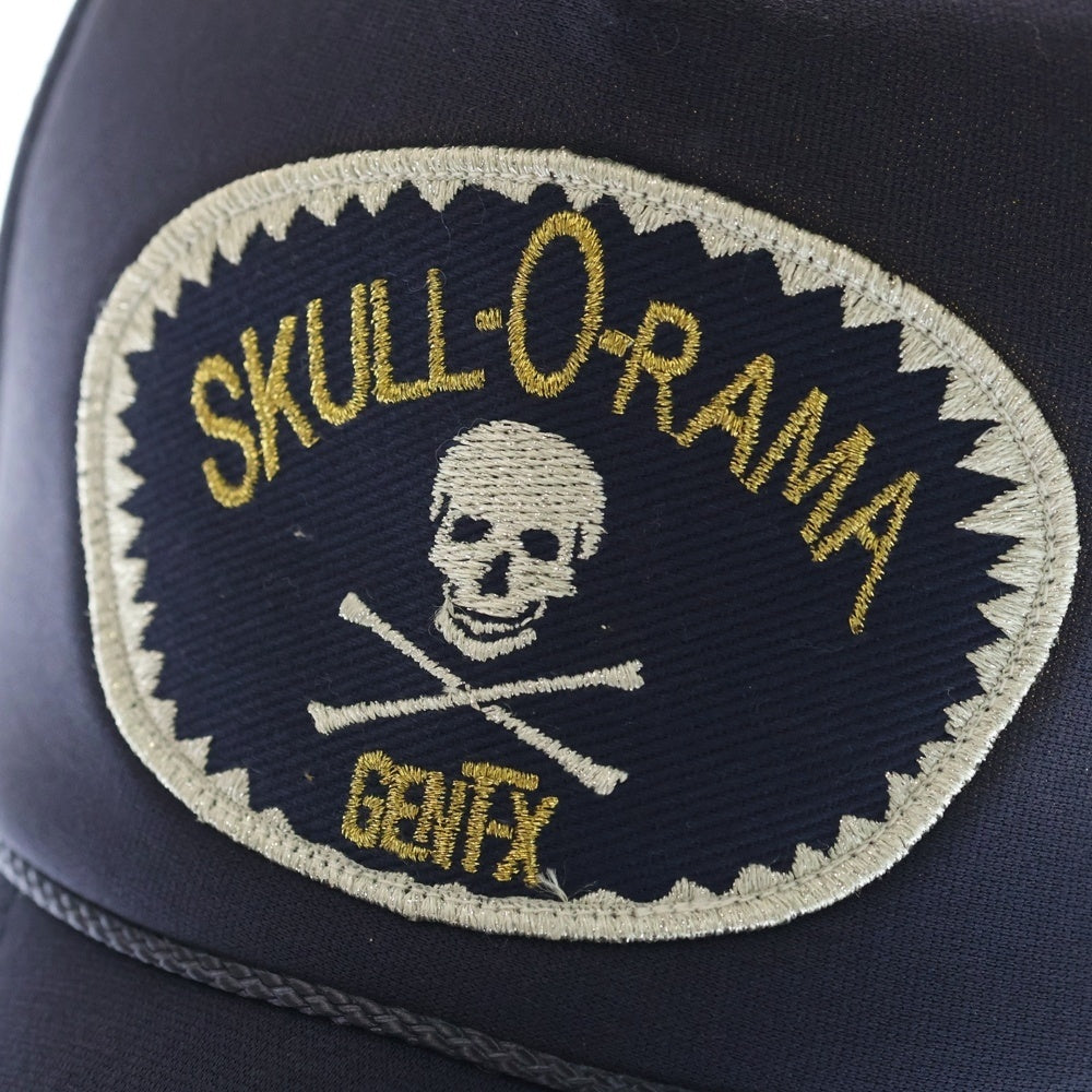 VINTAGE(ヴィンテージ) 80-90S OTTO GENT-X スカルエンブロイダリー メッシュキャップ 帽子 ネイビー