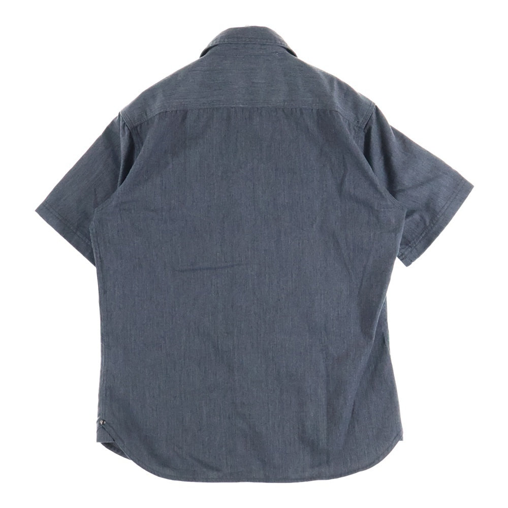 Dickies(ディッキーズ) フロントエンブロイダリー 半袖 ワークシャツ グレー