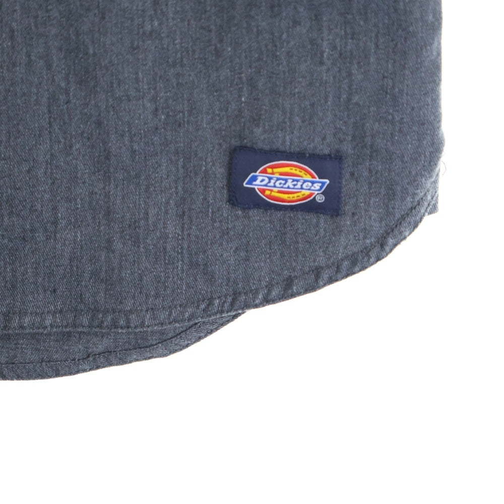 Dickies(ディッキーズ) フロントエンブロイダリー 半袖 ワークシャツ グレー