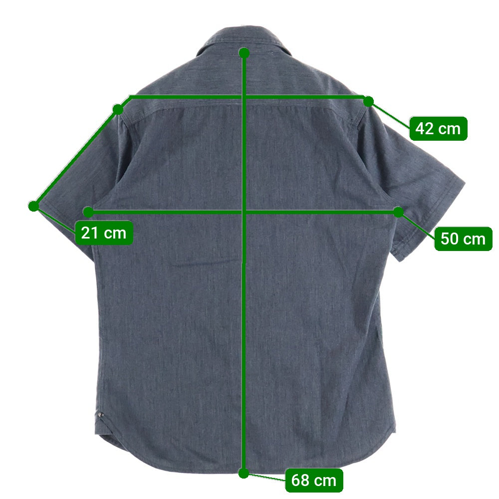 Dickies(ディッキーズ) フロントエンブロイダリー 半袖 ワークシャツ グレー