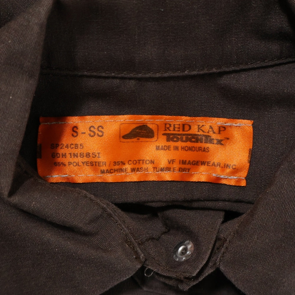 REDKAP(レッドキャップ) フロントワッペン 半袖 ワークシャツ ブラウン