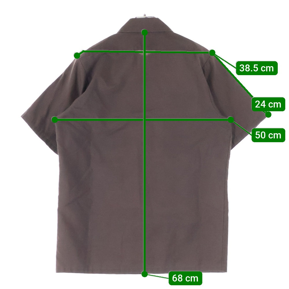 REDKAP(レッドキャップ) フロントワッペン 半袖 ワークシャツ ブラウン