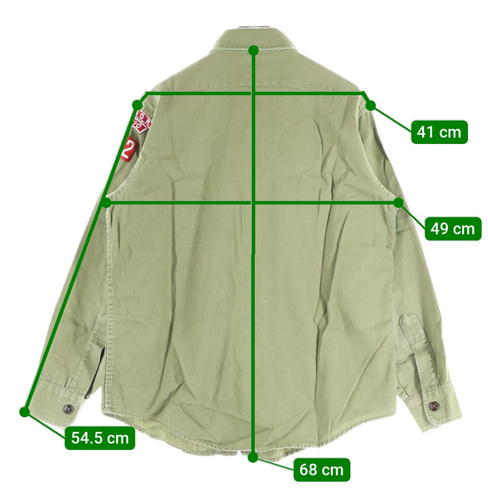 VINTAGE(ヴィンテージ) 60S BOY SCOUTS OF AMERICA ボーイスカウト 長袖シャツ カーキ