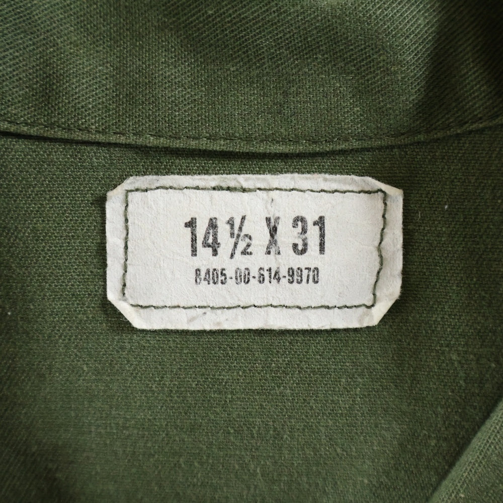 VINTAGE(ヴィンテージ) US.AIRFORCE OG-507 ユーエスエアフォース ミリタリー 半袖 ユーティリティシャツ カーキ