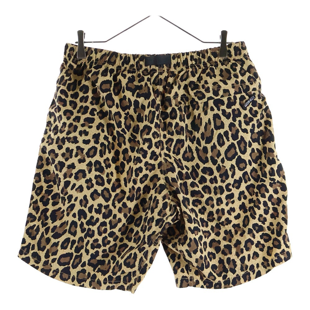 GRAMICCI(グラミチ) レオパード柄 ナイロンショーツ ハーフパンツ ブラウン GMP-21S1821