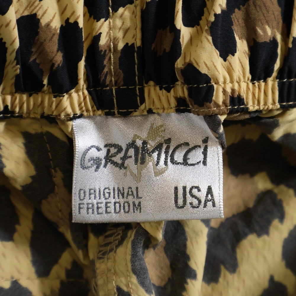 GRAMICCI(グラミチ) レオパード柄 ナイロンショーツ ハーフパンツ ブラウン GMP-21S1821