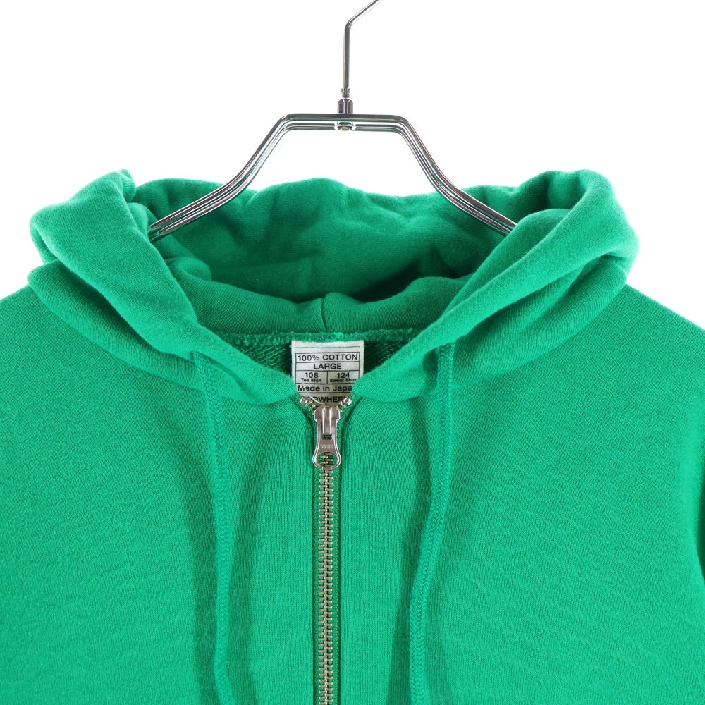 LOOPWHEELER(ループウィラー) 日本製 コットンスウェット ジップアップパーカー グリーン
