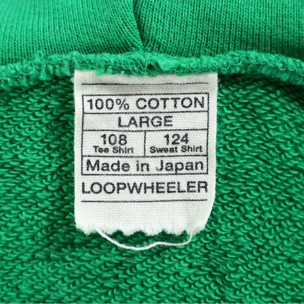 LOOPWHEELER(ループウィラー) 日本製 コットンスウェット ジップアップパーカー グリーン