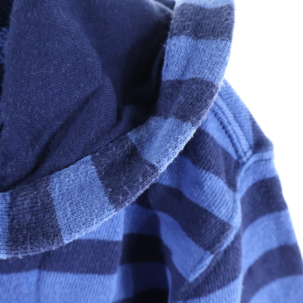 POLO RALPH LAUREN(ポロラルフローレン) スモールポニー刺繍 ボーダー スウェット ジップアップパーカー ブルー レディース