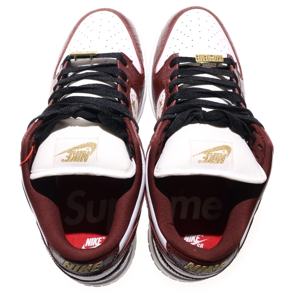 NIKE(ナイキ) ×SUPREME DUNK LOW OG QS シュプリーム ダンク ローカットスニーカー ブラウン/ホワイト US8.5/26.5cm DH3228-103
