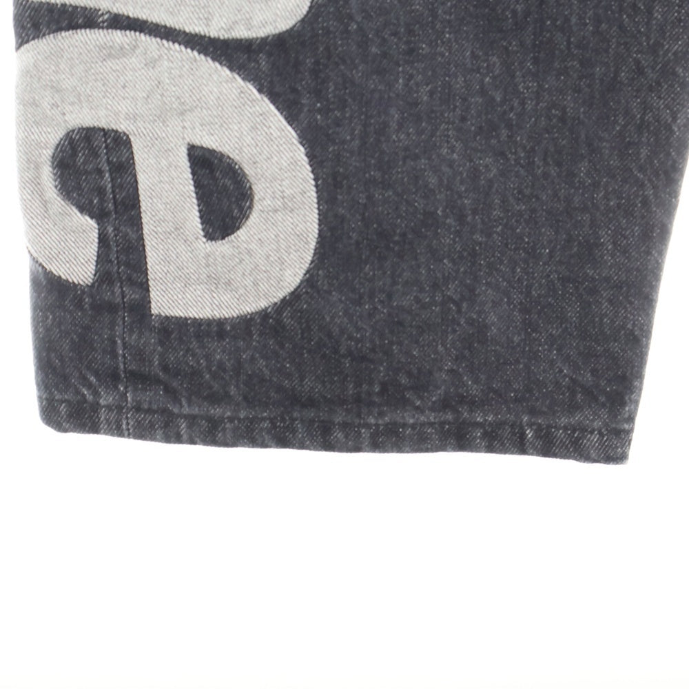 SUPREME(シュプリーム) 22SS Inset Logo Denim インセットロゴ ボタンフライ ワイド デニム パンツ ブラック