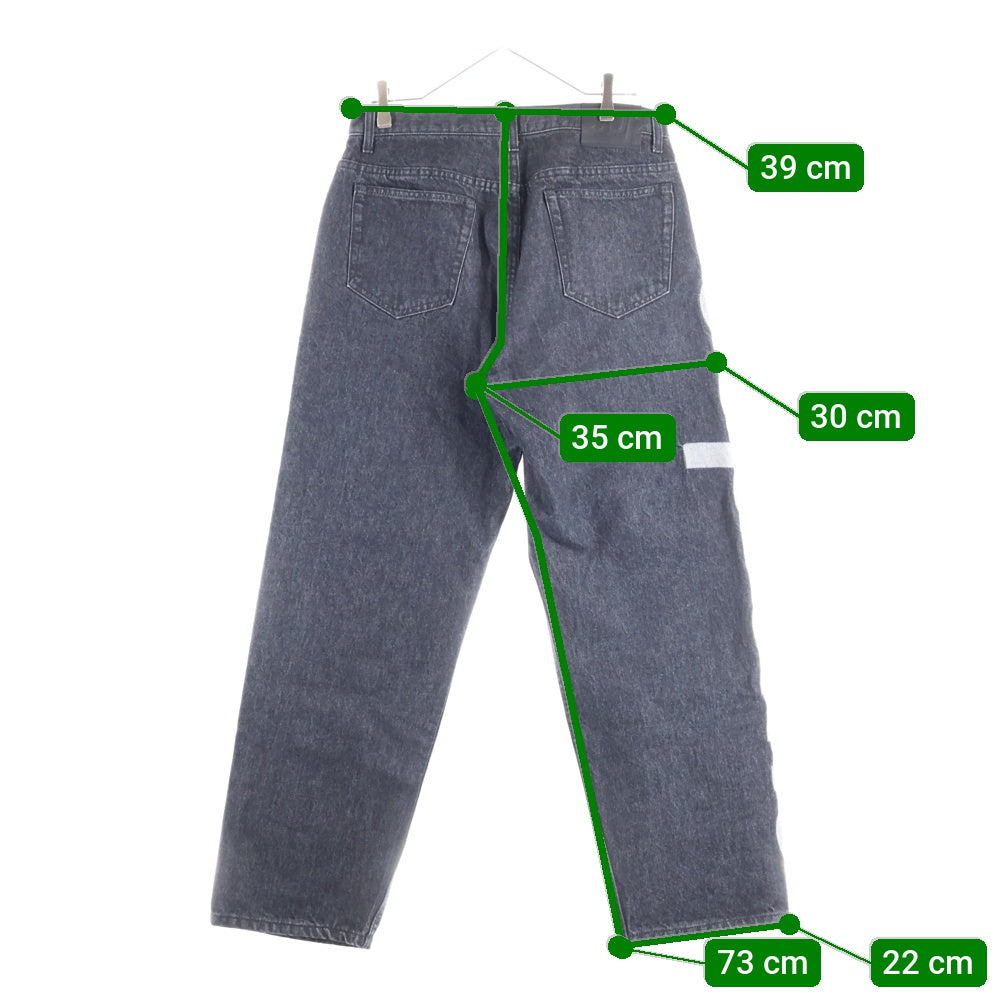 SUPREME(シュプリーム) 22SS Inset Logo Denim インセットロゴ ボタンフライ ワイド デニム パンツ ブラック