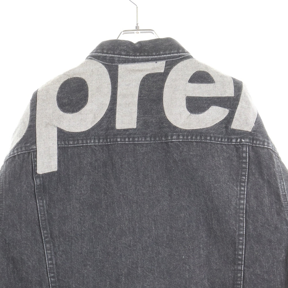 SUPREME(シュプリーム) 22SS Inset Logo Denim Trucker Jacket インセットロゴ デニム トラッカー ジャケット ブラック