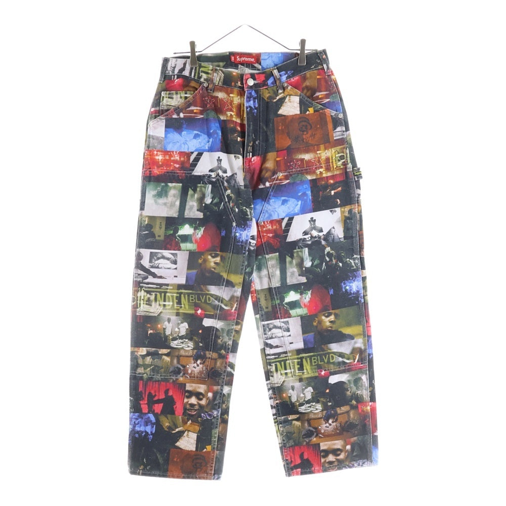 SUPREME(シュプリーム) 21AW Nas and DMX Collage Double Knee Denim コラージュ ダブル ニー デニム ペインター パンツ マルチカラー