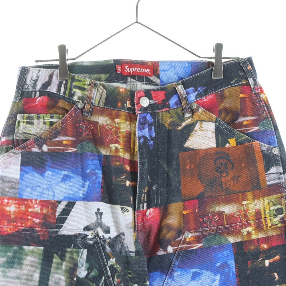 SUPREME(シュプリーム) 21AW Nas and DMX Collage Double Knee Denim コラージュ ダブル ニー デニム ペインター パンツ マルチカラー