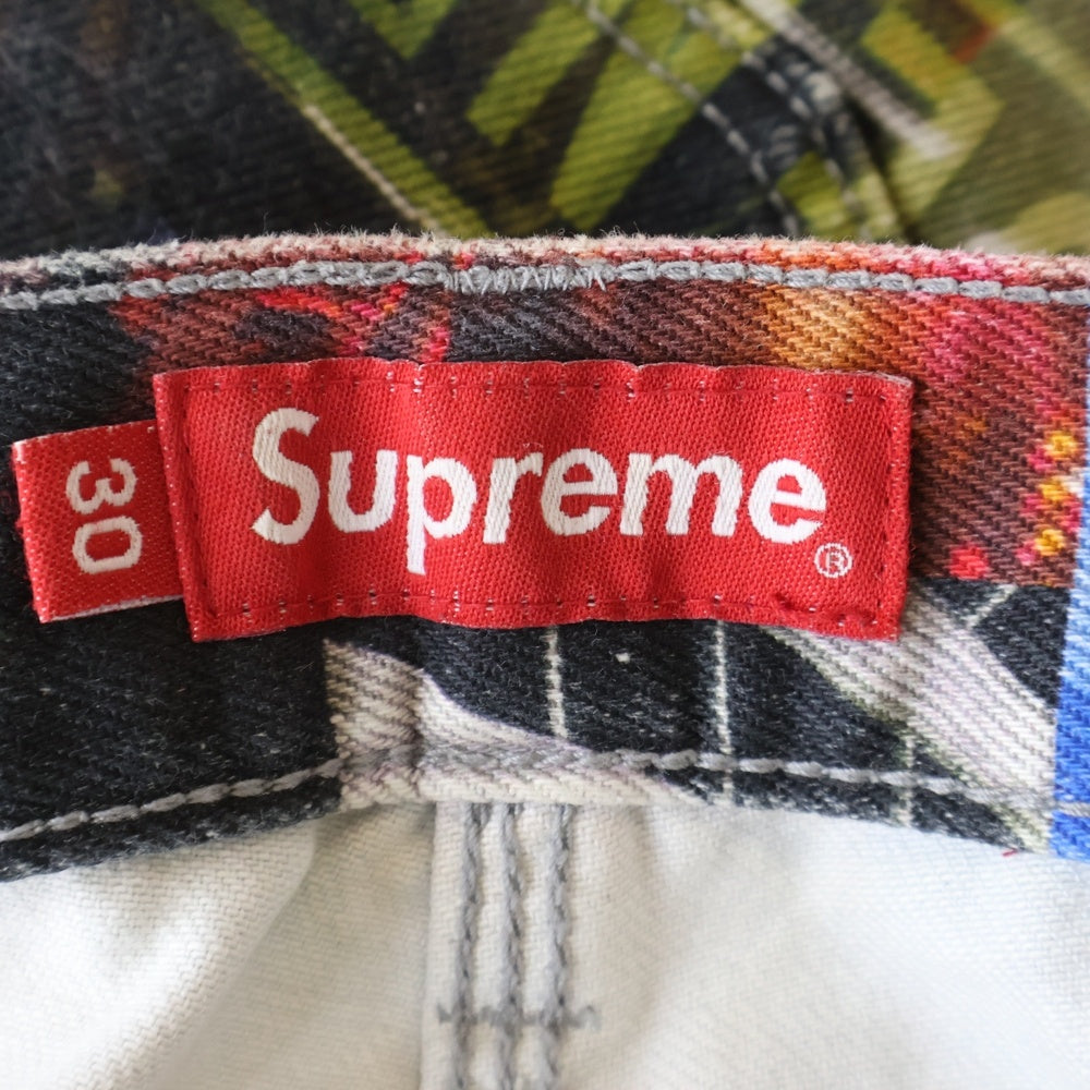 SUPREME(シュプリーム) 21AW Nas and DMX Collage Double Knee Denim コラージュ ダブル ニー デニム ペインター パンツ マルチカラー