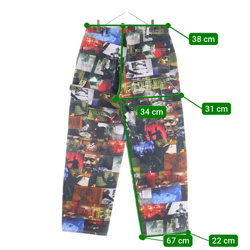 SUPREME(シュプリーム) 21AW Nas and DMX Collage Double Knee Denim コラージュ ダブル ニー デニム ペインター パンツ マルチカラー