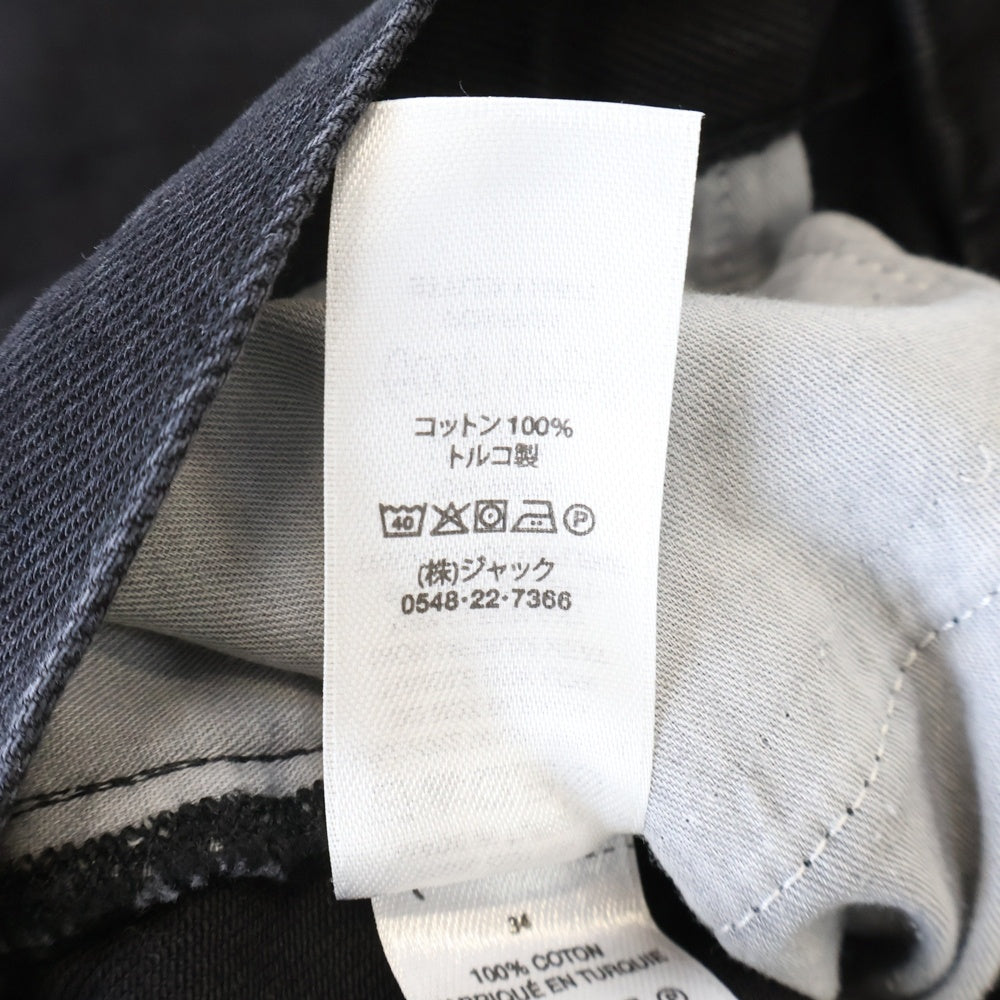 STUSSY(ステューシー) REALXED JEAN DENIM ボタンフライ リラックスド ワイド バギー デニム パンツ ブラック