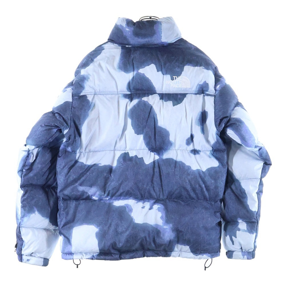 SUPREME(シュプリーム) 21AW Bleached Denim Print Nuptse Jacket ブリーチド デニムプリント ヌプシ ダウンジャケット インディゴ ND521001