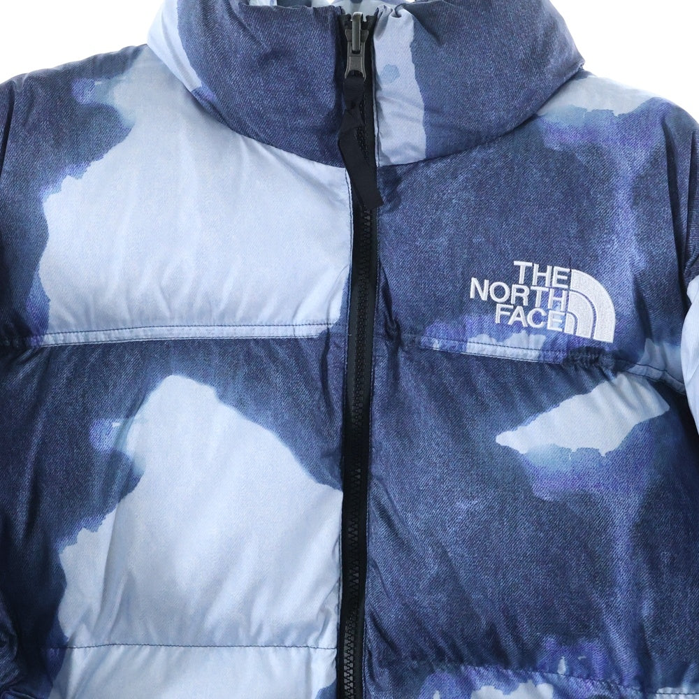 SUPREME(シュプリーム) 21AW Bleached Denim Print Nuptse Jacket ブリーチド デニムプリント ヌプシ ダウンジャケット インディゴ ND521001