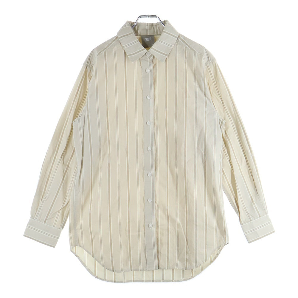 KITH(キス) ストライプ ロングスリーブ コットンシャツ ベージュ 23-050-061-0001-2-0