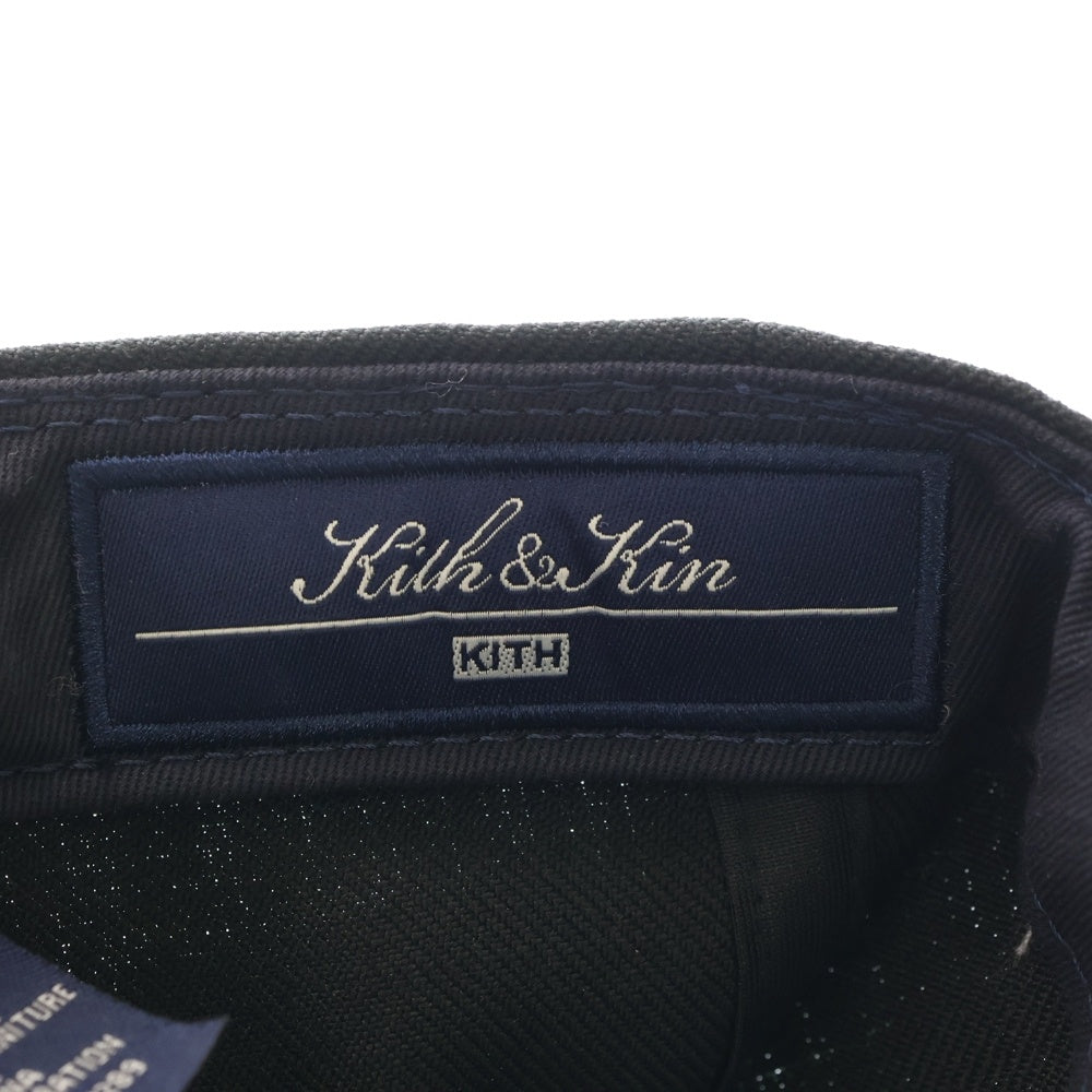 KITH(キス) ×NEW ERA ニュー エラ ヤンキースロゴ 6パネル ベースボールキャップ 帽子 ブラック 210539 23365