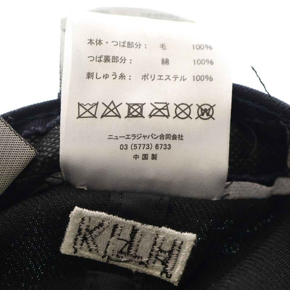 KITH(キス) ×NEW ERA ニュー エラ ヤンキースロゴ 6パネル ベースボールキャップ 帽子 ブラック 210539 23365