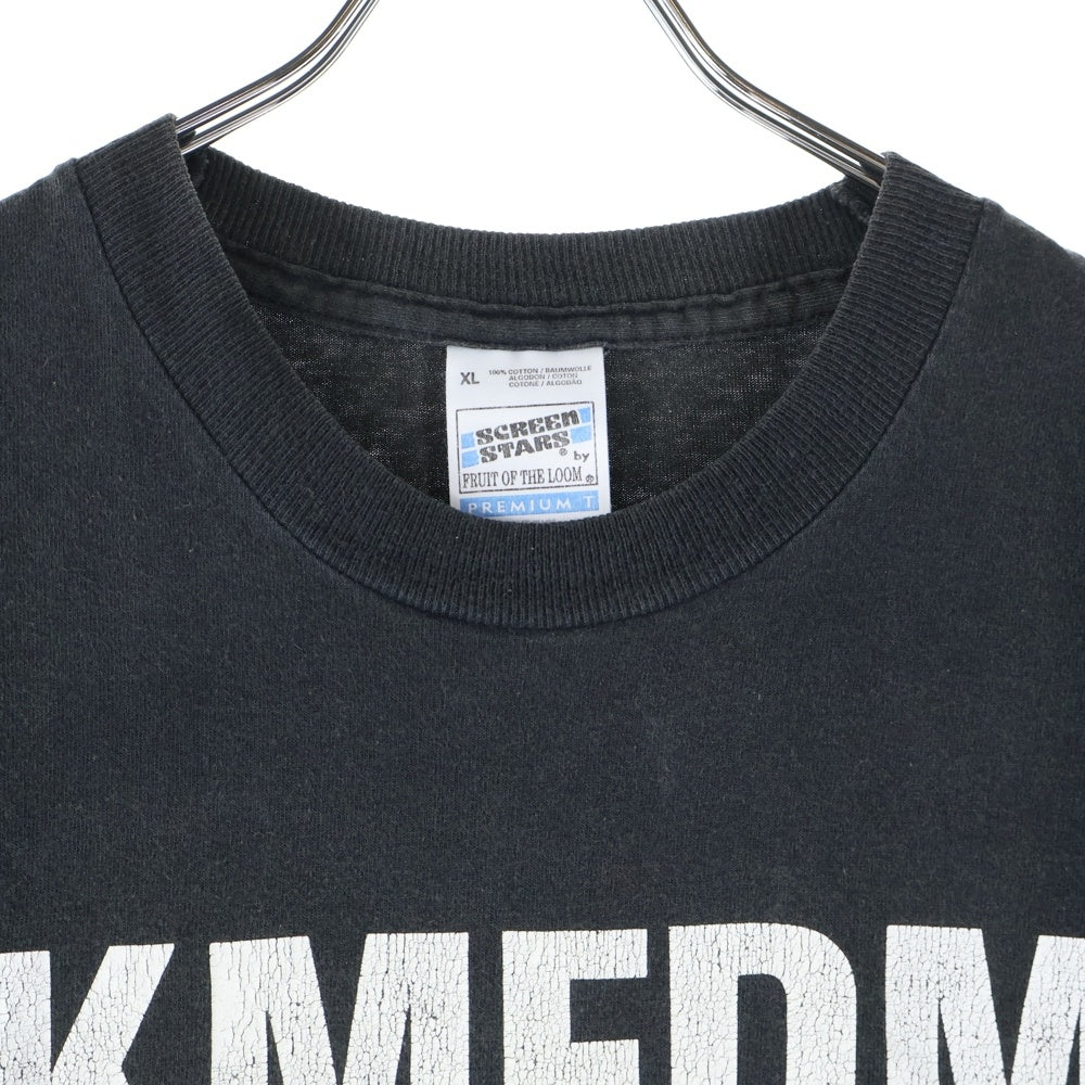 VINTAGE(ヴィンテージ) 90S KMFDM RIP THE SYSTEM T-SHIRT リップ ザ システム プリント クルーネック 半袖Tシャツ カットソー ブラック