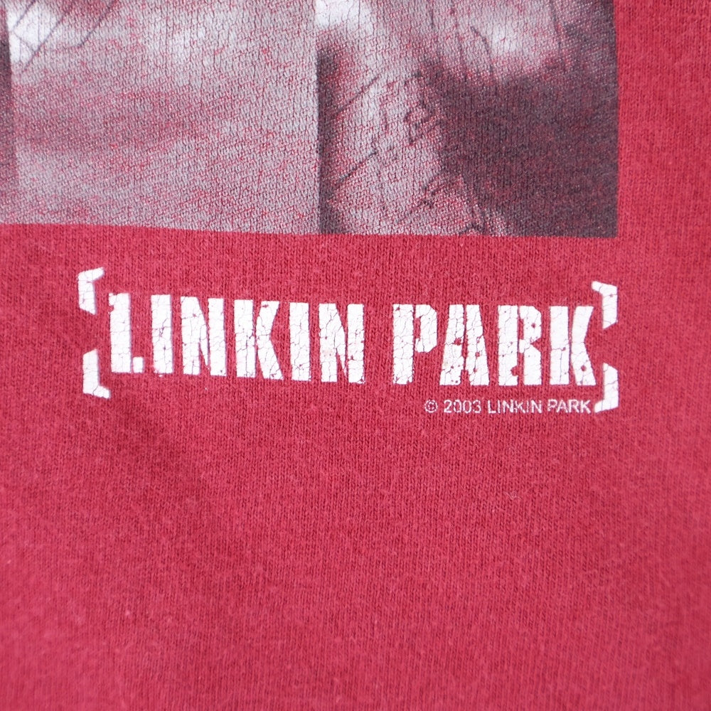 VINTAGE(ヴィンテージ) 00S LINKIN PARK T-SHIRT リンキンパーク プリント クルーネック 半袖Tシャツ カットソー レッド