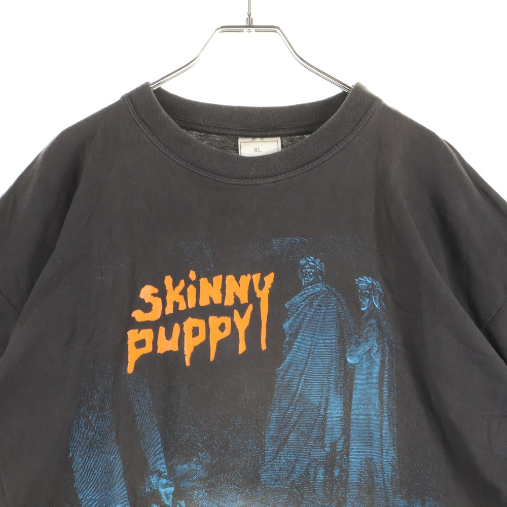 VINTAGE(ヴィンテージ) 90S SKINNY PUPPY T-SHIRT スキニー パピー ホラープリント ユーロボディ クルーネック 半袖Tシャツ カットソー ブラック