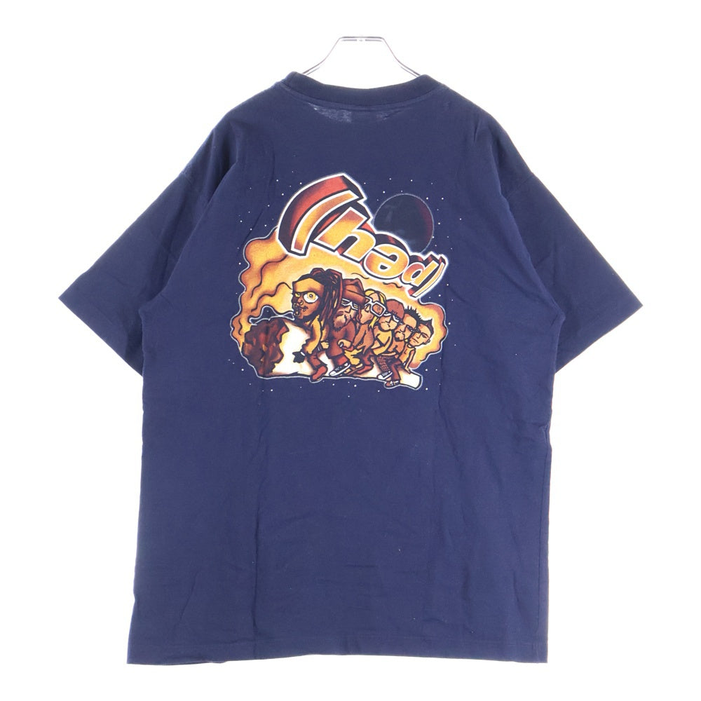 VINTAGE(ヴィンテージ) 00S Hed PE BROKE T-SHIRT ヘッド PE ブローク プリント クルーネック 半袖Tシャツ カットソー ネイビー