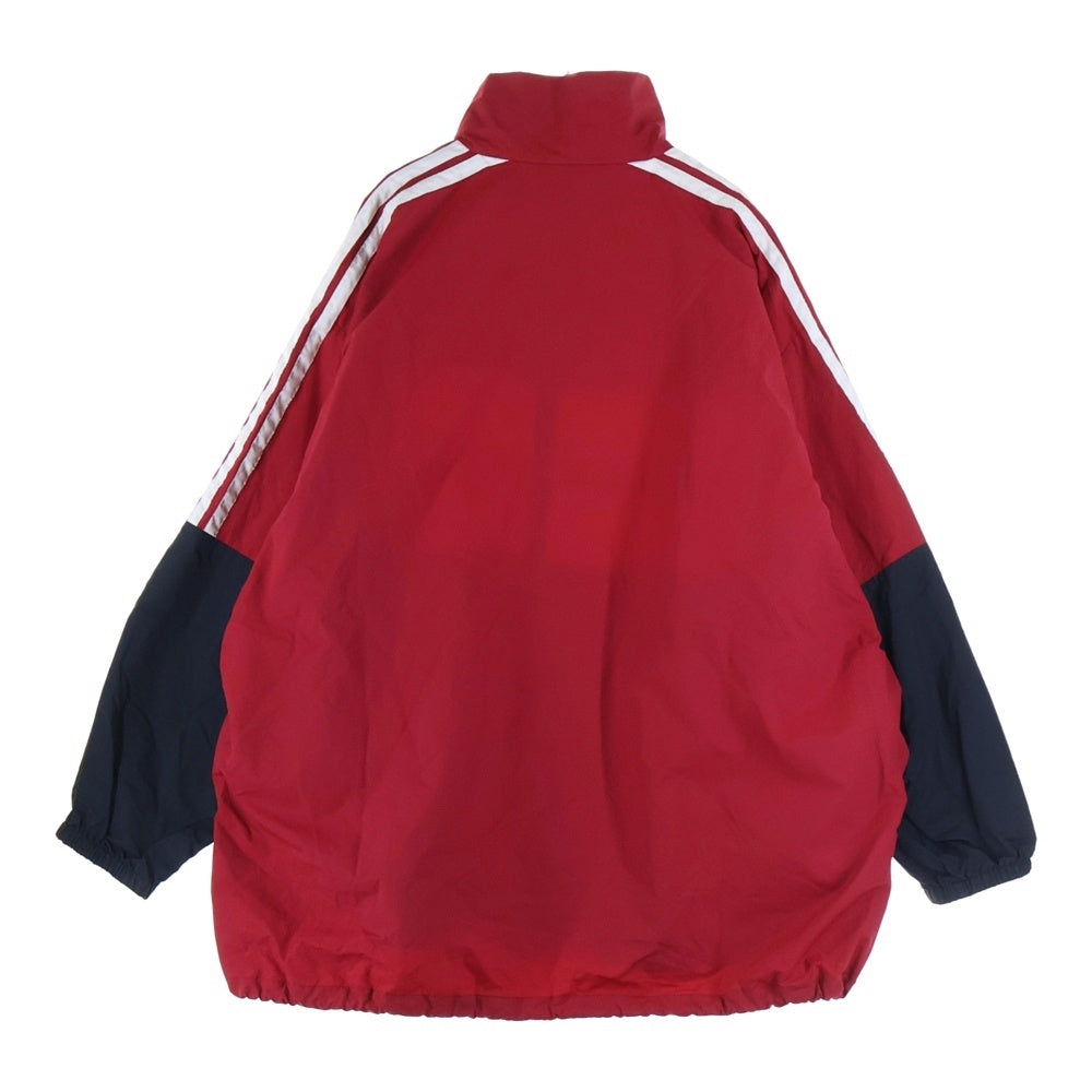 BALENCIAGA(バレンシアガ) 18SS TRACKSUIT POPLIN SHIRT JACKET ロゴプリント ポプリンシャツ トラックジャケット レッド/ブラック 508903