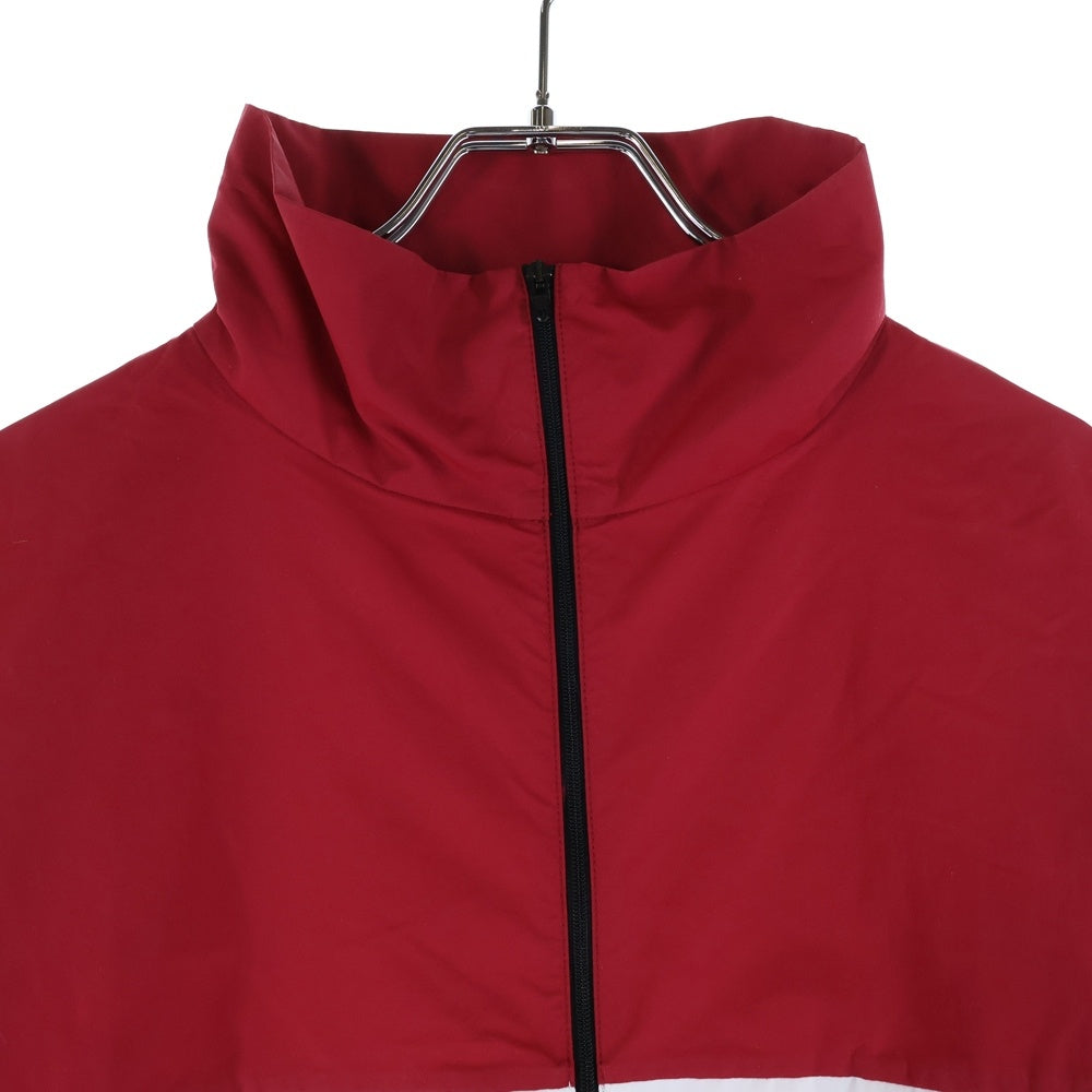 BALENCIAGA(バレンシアガ) 18SS TRACKSUIT POPLIN SHIRT JACKET ロゴプリント ポプリンシャツ トラックジャケット レッド/ブラック 508903