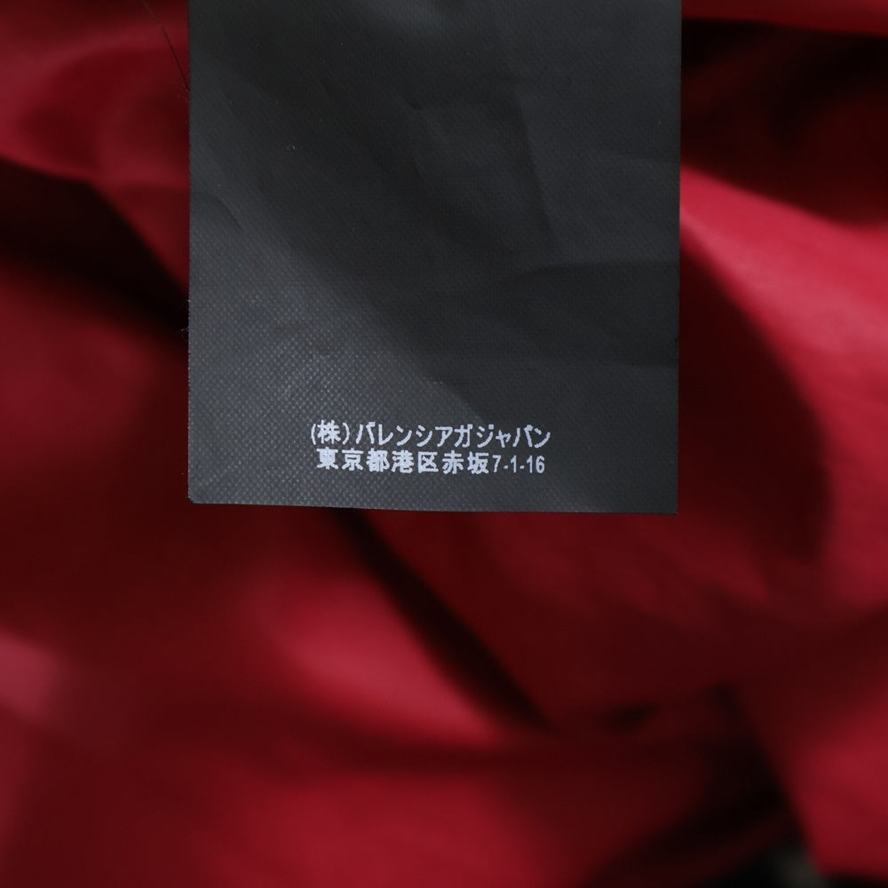 BALENCIAGA(バレンシアガ) 18SS TRACKSUIT POPLIN SHIRT JACKET ロゴプリント ポプリンシャツ トラックジャケット レッド/ブラック 508903