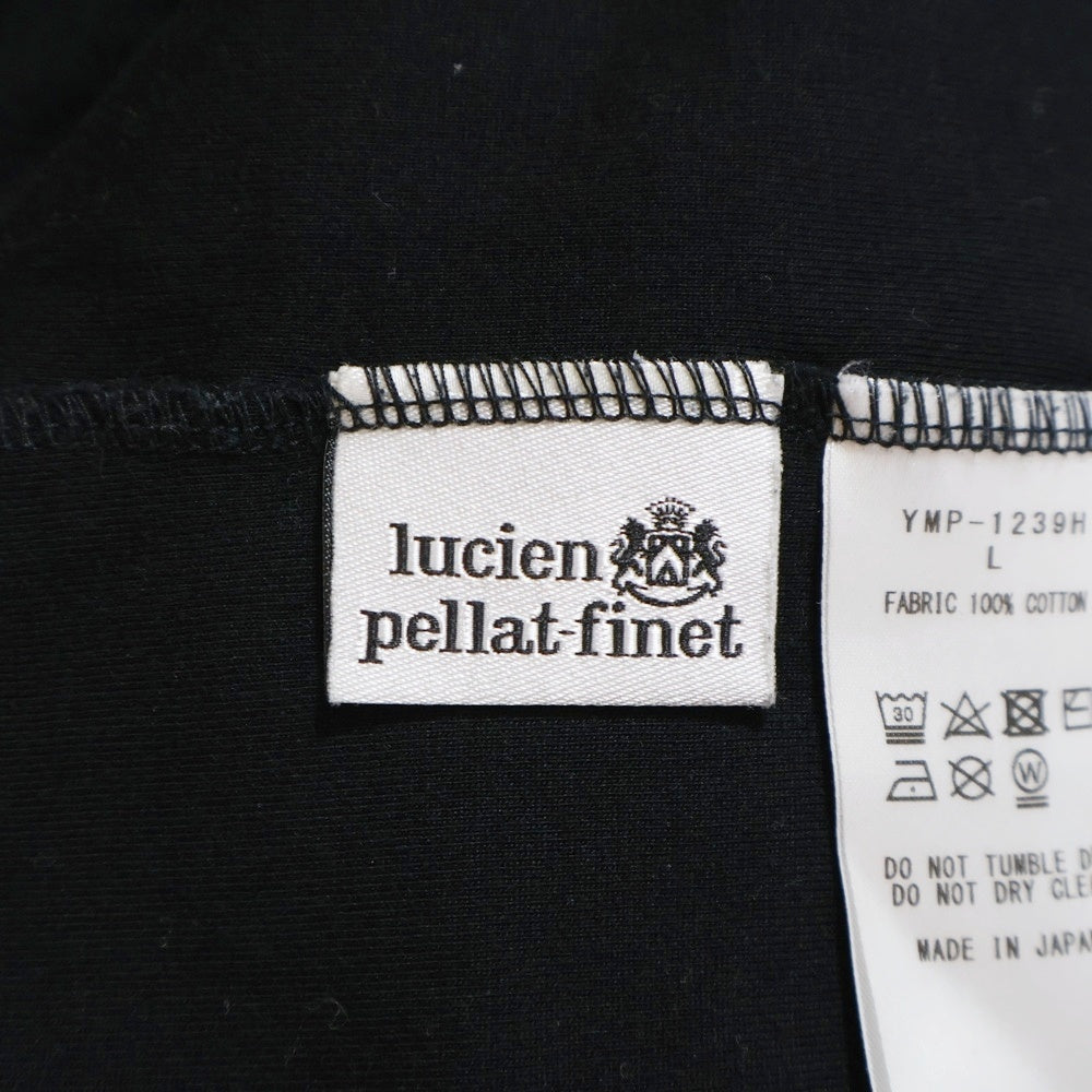 lucien pellat-finet(ルシアンペラフィネ) ラインストーン スカルスタッズ Tシャツ 半袖カットソー ブラック YMP-1239H