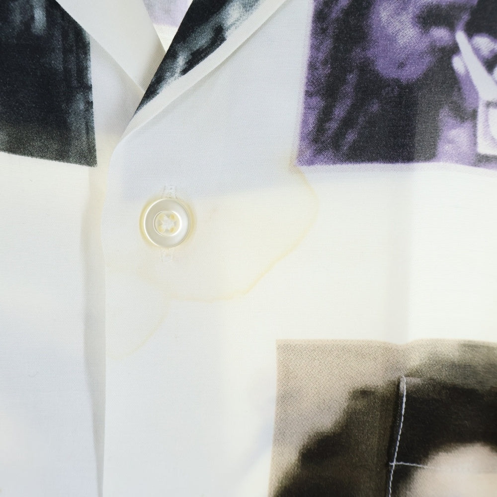 WACKO MARIA(ワコマリア) 19SS BOB MARLEY HAWAIIAN L/S SHIRT ボブマーリー フォトプリント 長袖ハワイアン アロハシャツ ホワイト