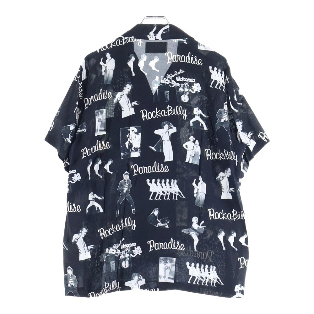 WACKO MARIA(ワコマリア) 19SS ROCKABILLY S/S HAWAIIAN SHIRTS ロカビリー 半袖ハワイアン アロハシャツ ブラック