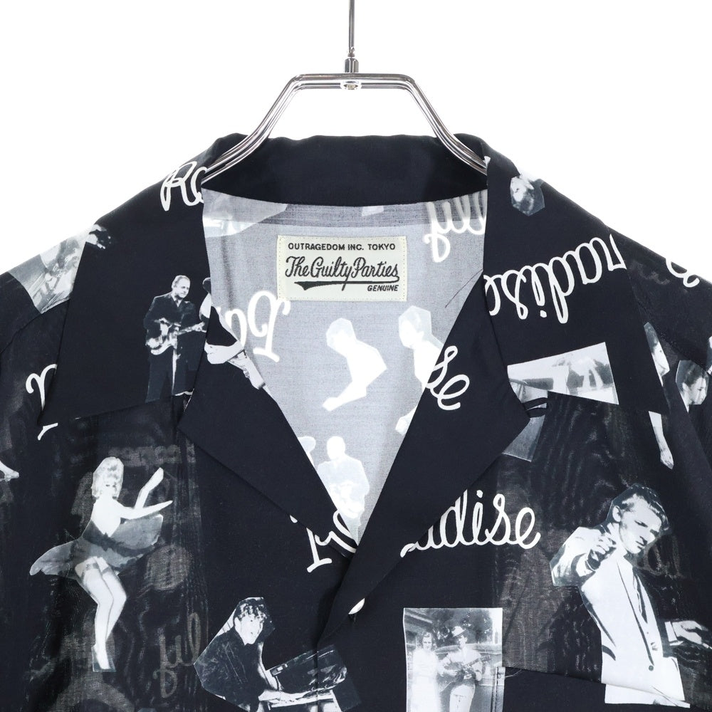 WACKO MARIA(ワコマリア) 19SS ROCKABILLY S/S HAWAIIAN SHIRTS ロカビリー 半袖ハワイアン アロハシャツ ブラック