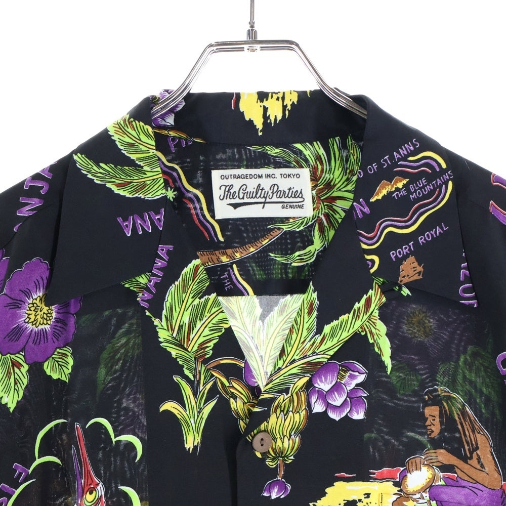 WACKO MARIA(ワコマリア) 18AW JAMAICA S/S HAWAIIAN SHIRT ジャマイカ 半袖ハワイアン アロハシャツ ブラック
