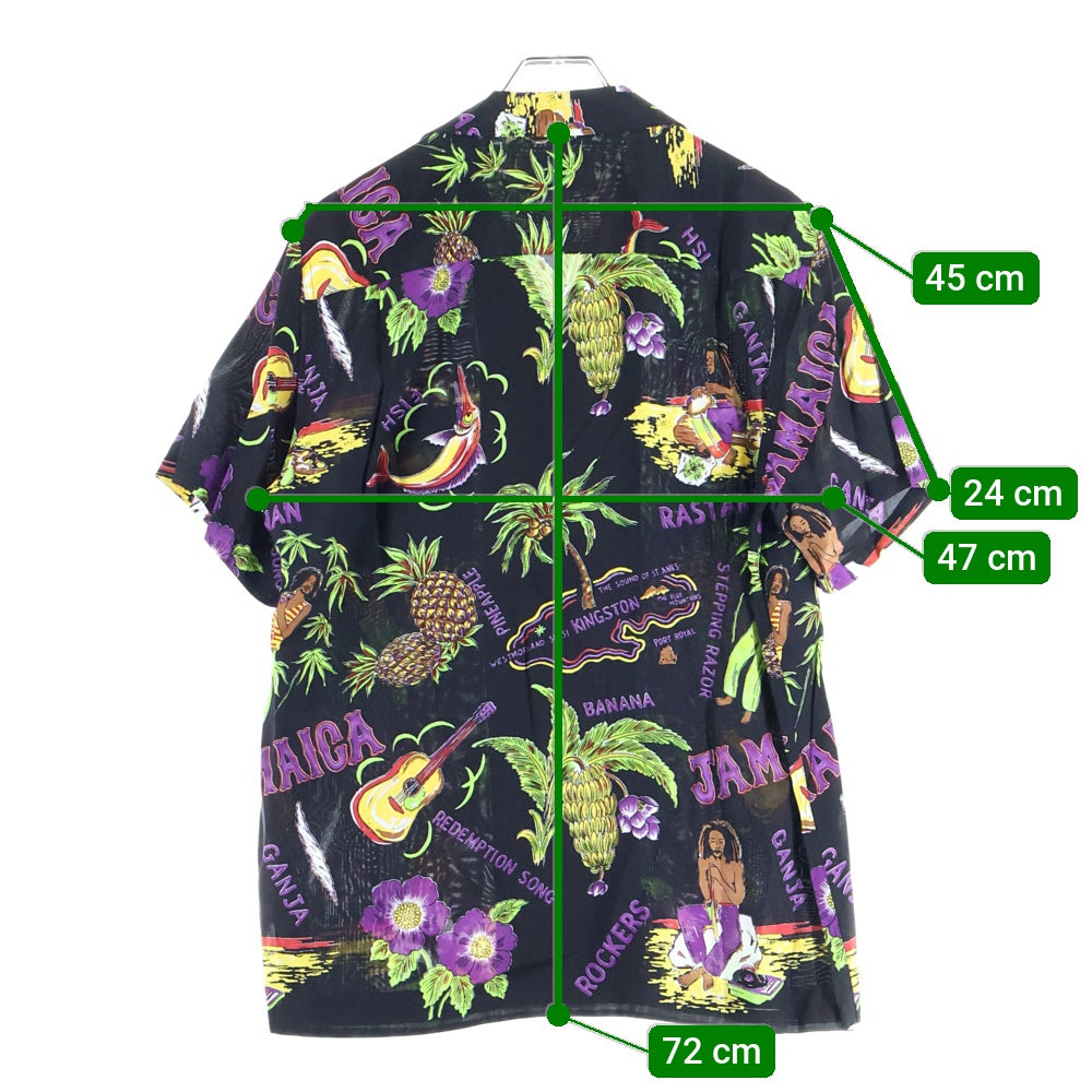 WACKO MARIA(ワコマリア) 18AW JAMAICA S/S HAWAIIAN SHIRT ジャマイカ 半袖ハワイアン アロハシャツ ブラック