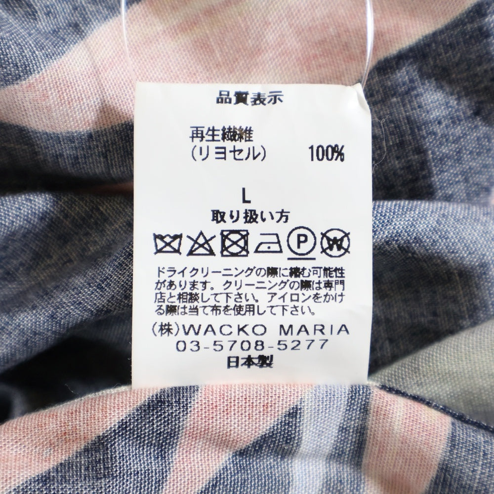 WACKO MARIA(ワコマリア) 18SS BIRD OF PARADISE S/S HAWAIIAN SHIRT バード オブパラダイス 極楽鳥 半袖ハワイアン アロハシャツ ネイビー