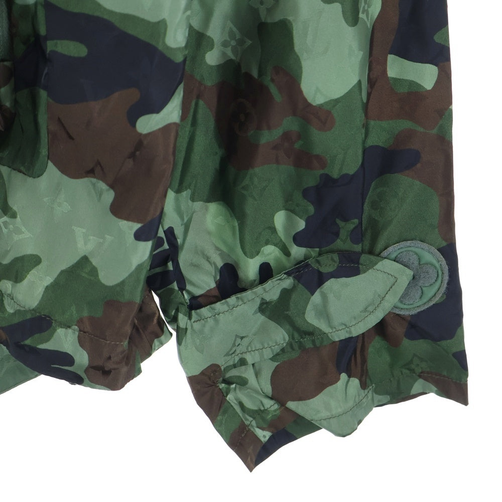 LOUIS VUITTON(ルイヴィトン) 20AW Camo Windbreaker カモウィンドブレイカー フーデッドジャケット パーカー 迷彩総柄 カーキ RM202M XCO HJB08W