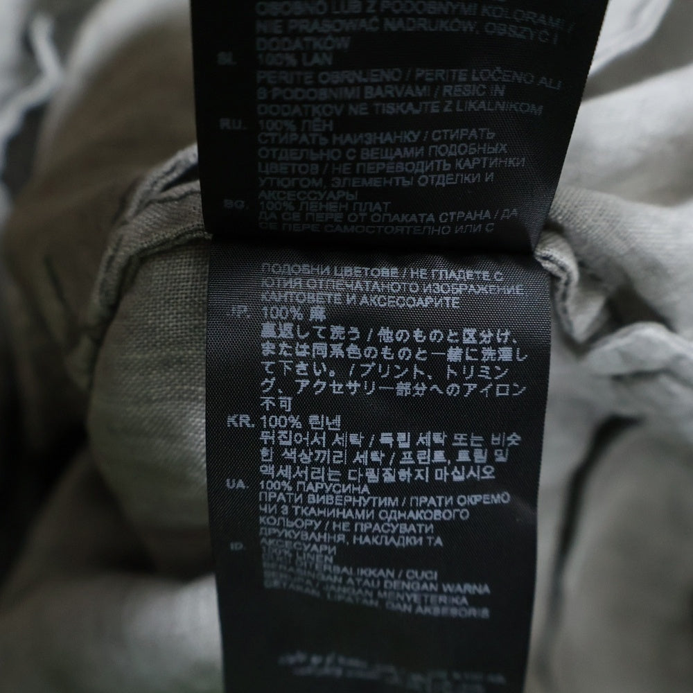 G-STAR RAW(ジースターロウ) 胸ロゴデザイン マルチポケット オープンカラー コットン 長袖シャツ グレー