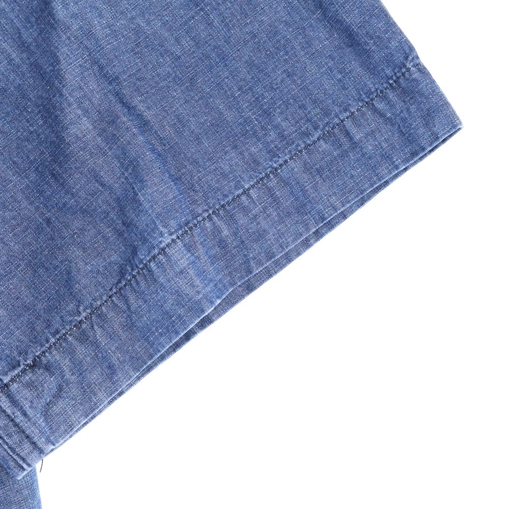 G-STAR RAW(ジースターロウ) 胸ポケット 6B オーバーサイズ デニム 半袖シャツ インディゴ